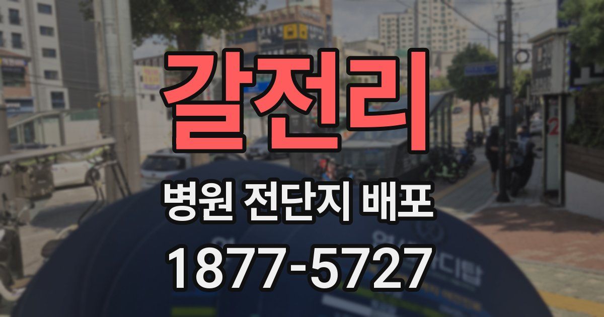 갈전리 병원 전단지 배포