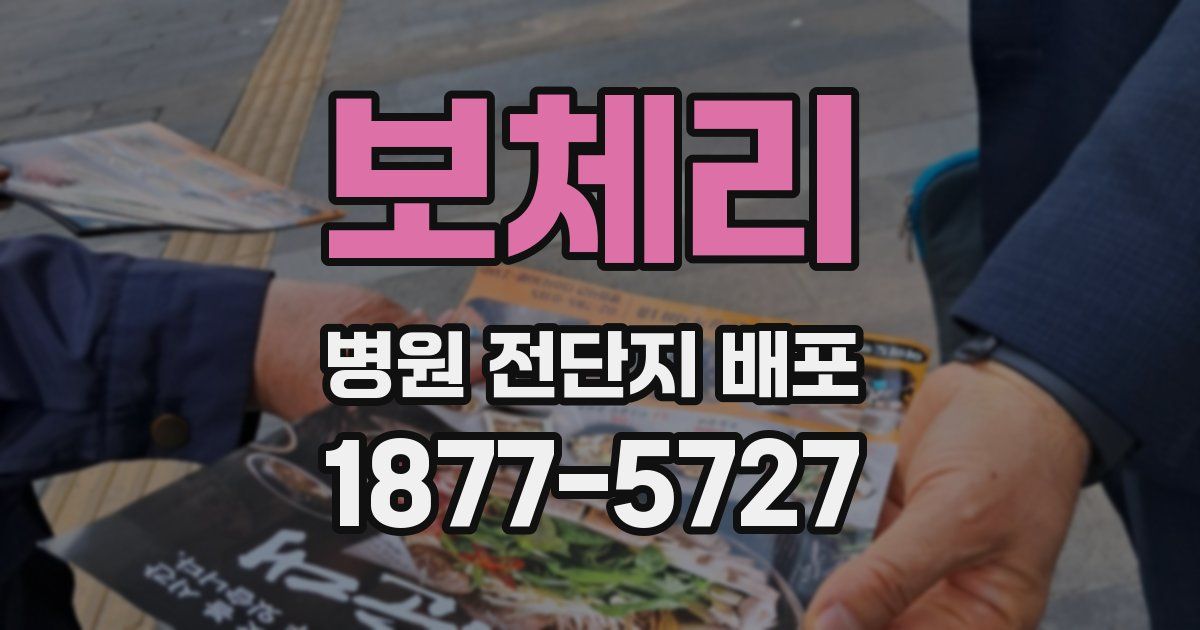보체리 병원 전단지 배포