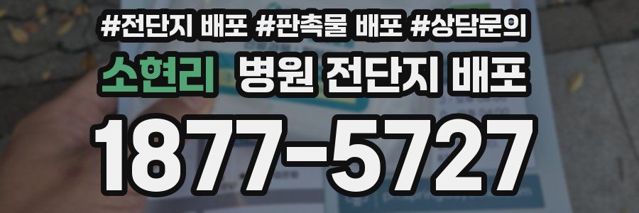 소현리 병원 전단지 배포
