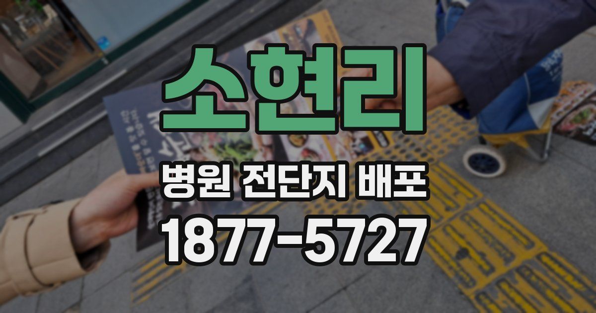 소현리 병원 전단지 배포