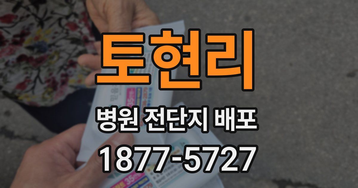토현리 병원 전단지 배포