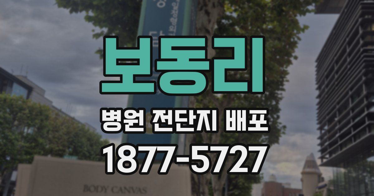 보동리 병원 전단지 배포