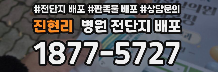 진현리 병원 전단지 배포