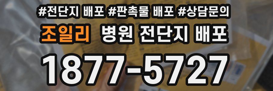 조일리 병원 전단지 배포