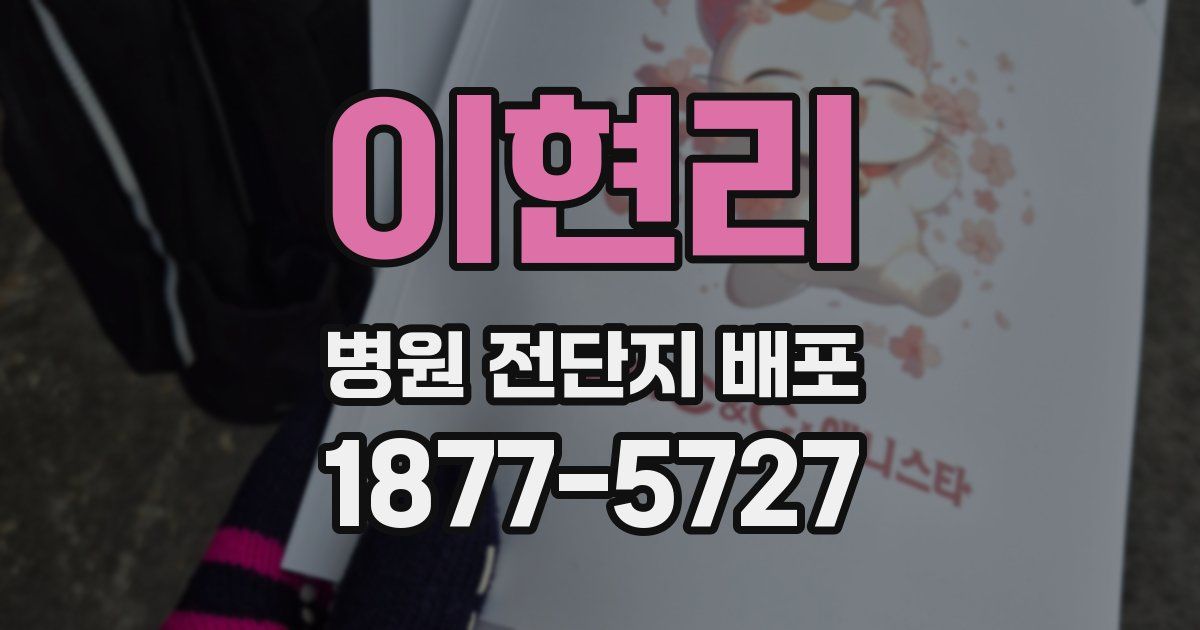 이현리 병원 전단지 배포