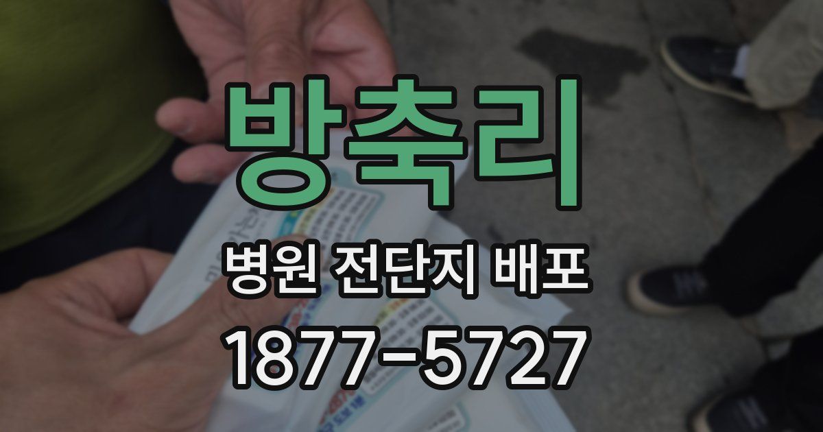 방축리 병원 전단지 배포