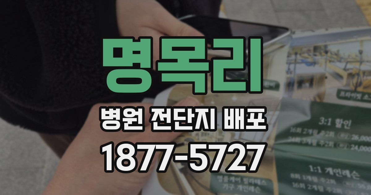 명목리 병원 전단지 배포