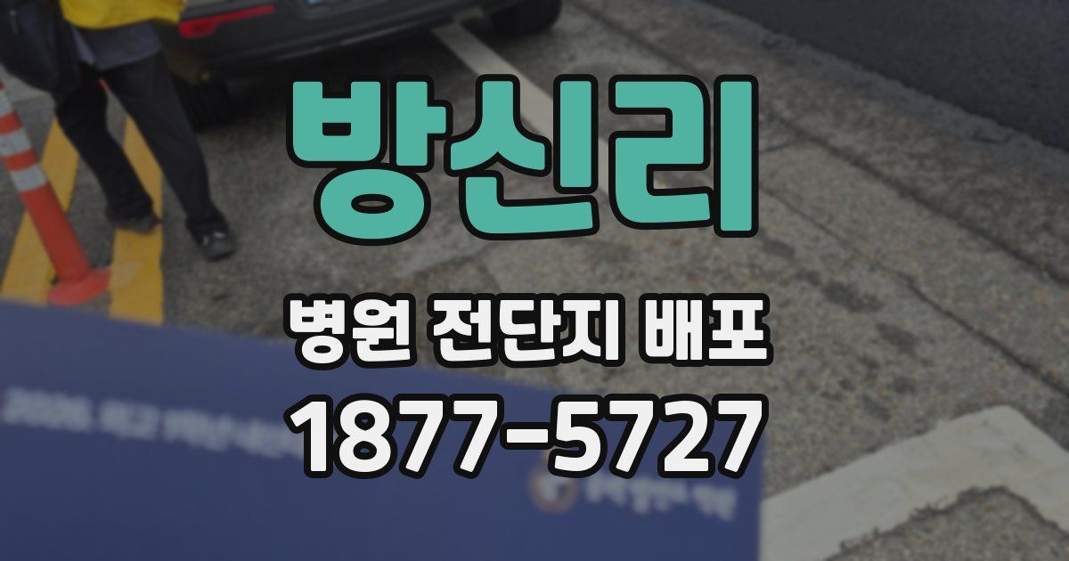 방신리 병원 전단지 배포