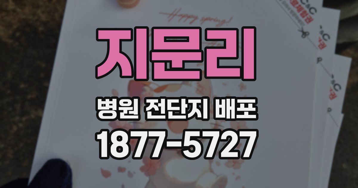 지문리 병원 전단지 배포