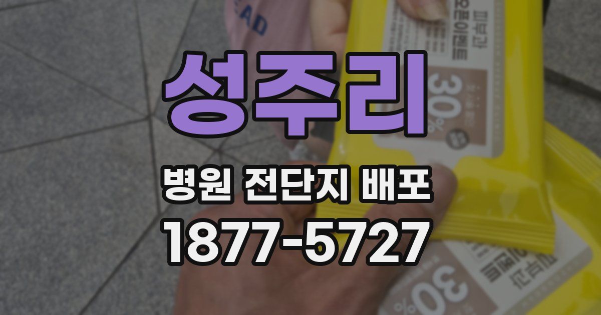 성주리 병원 전단지 배포