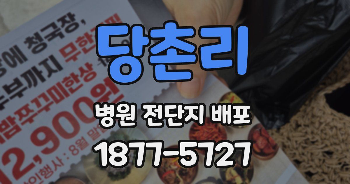당촌리 병원 전단지 배포