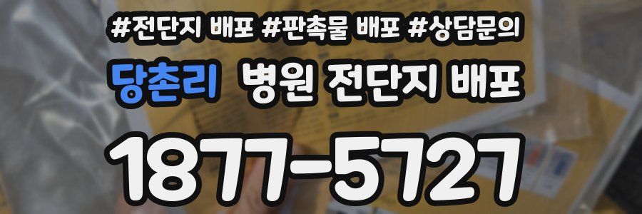 당촌리 병원 전단지 배포