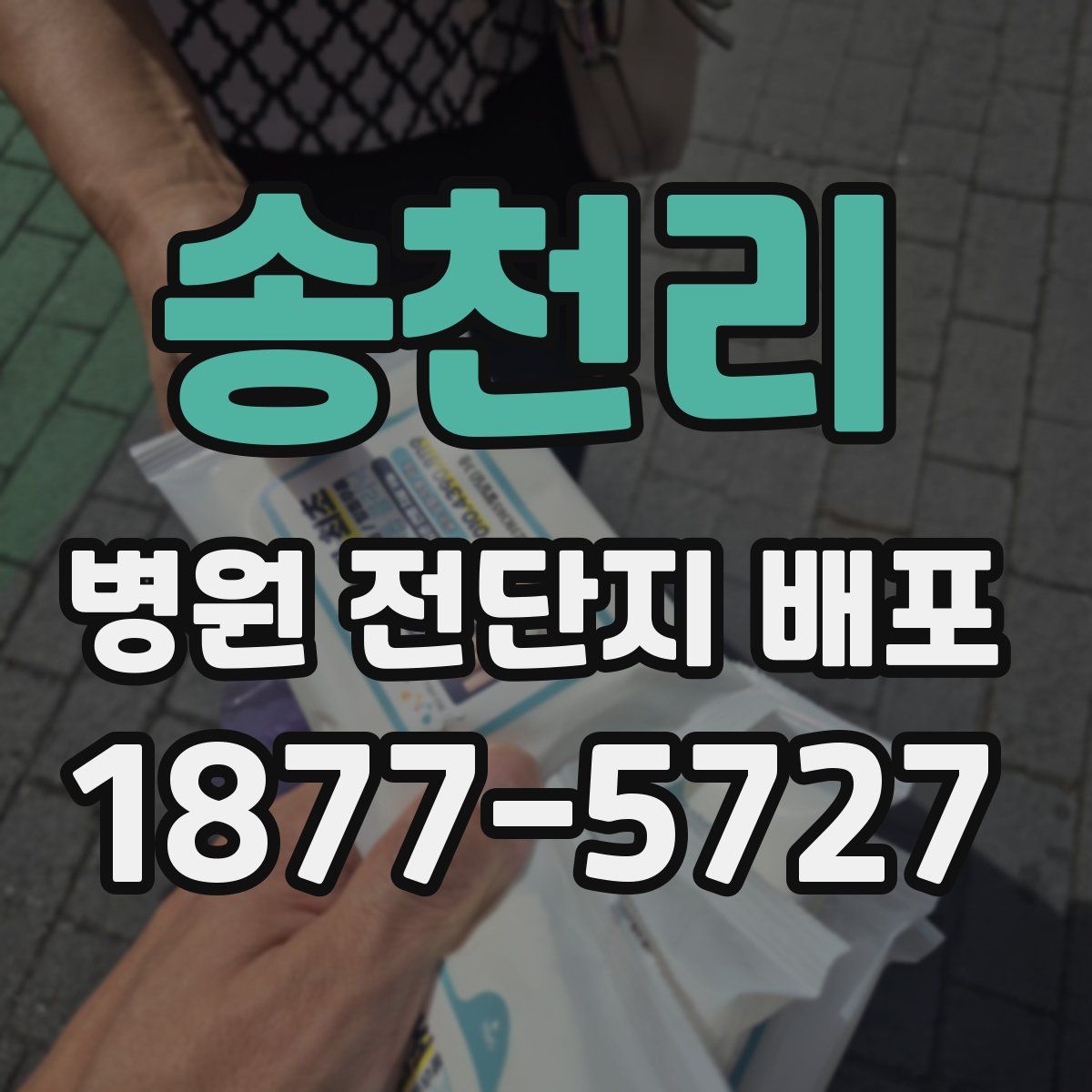 송천리 병원 전단지 배포