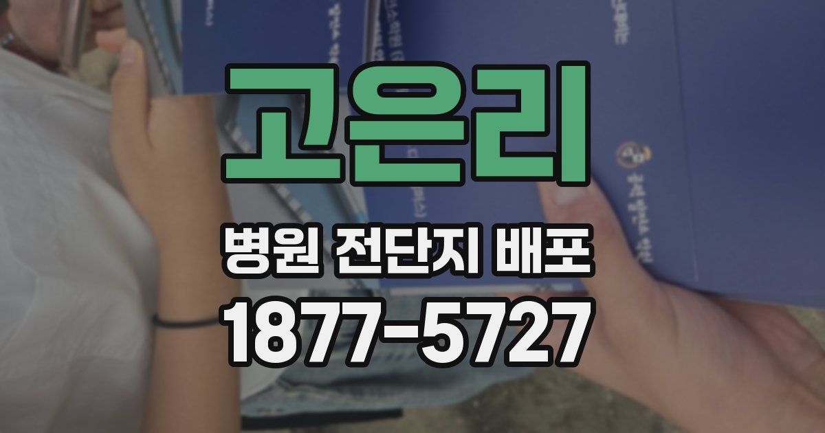 고은리 병원 전단지 배포