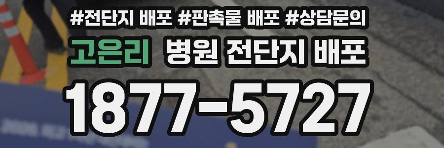 고은리 병원 전단지 배포