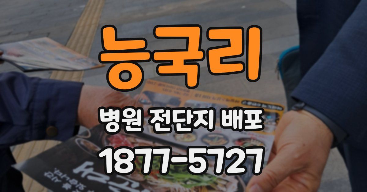 능국리 병원 전단지 배포