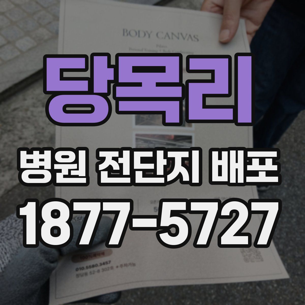 당목리 병원 전단지 배포