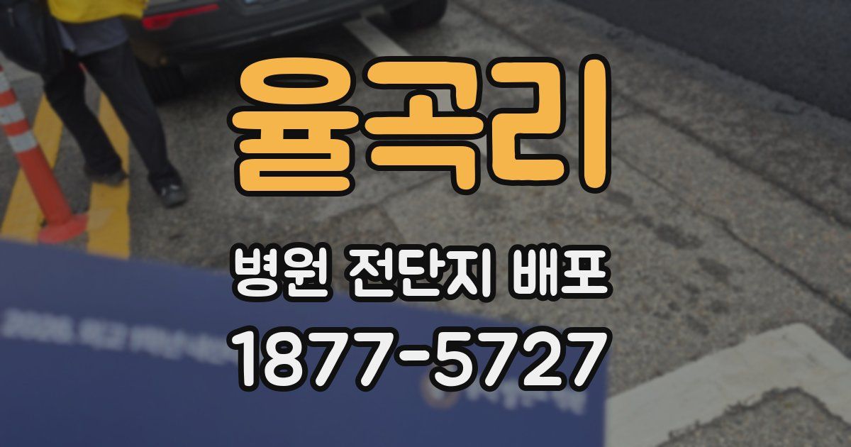 율곡리 병원 전단지 배포
