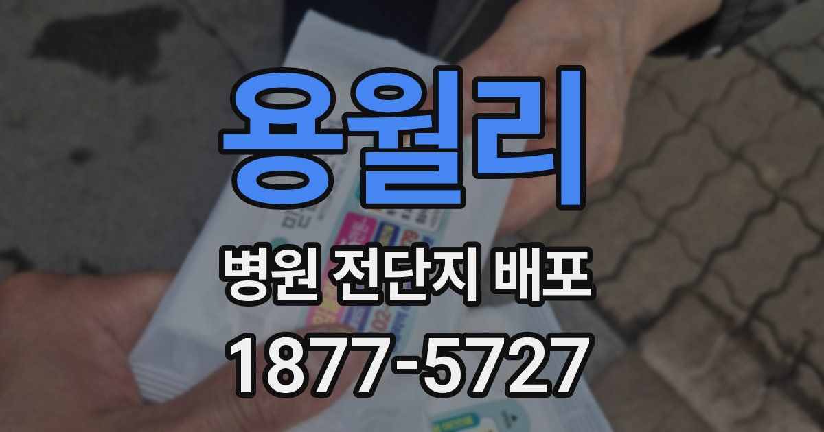 용월리 병원 전단지 배포