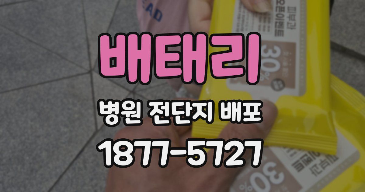 배태리 병원 전단지 배포
