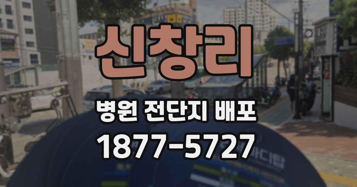 신창리 병원 전단지 배포
