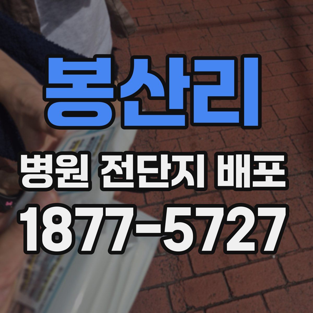 봉산리 병원 전단지 배포