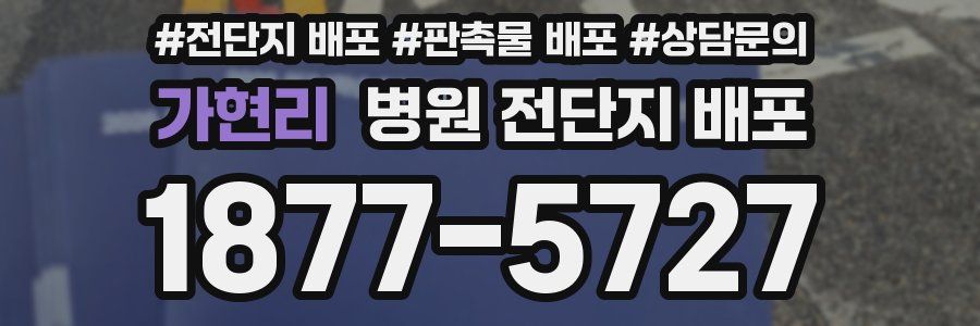 가현리 병원 전단지 배포