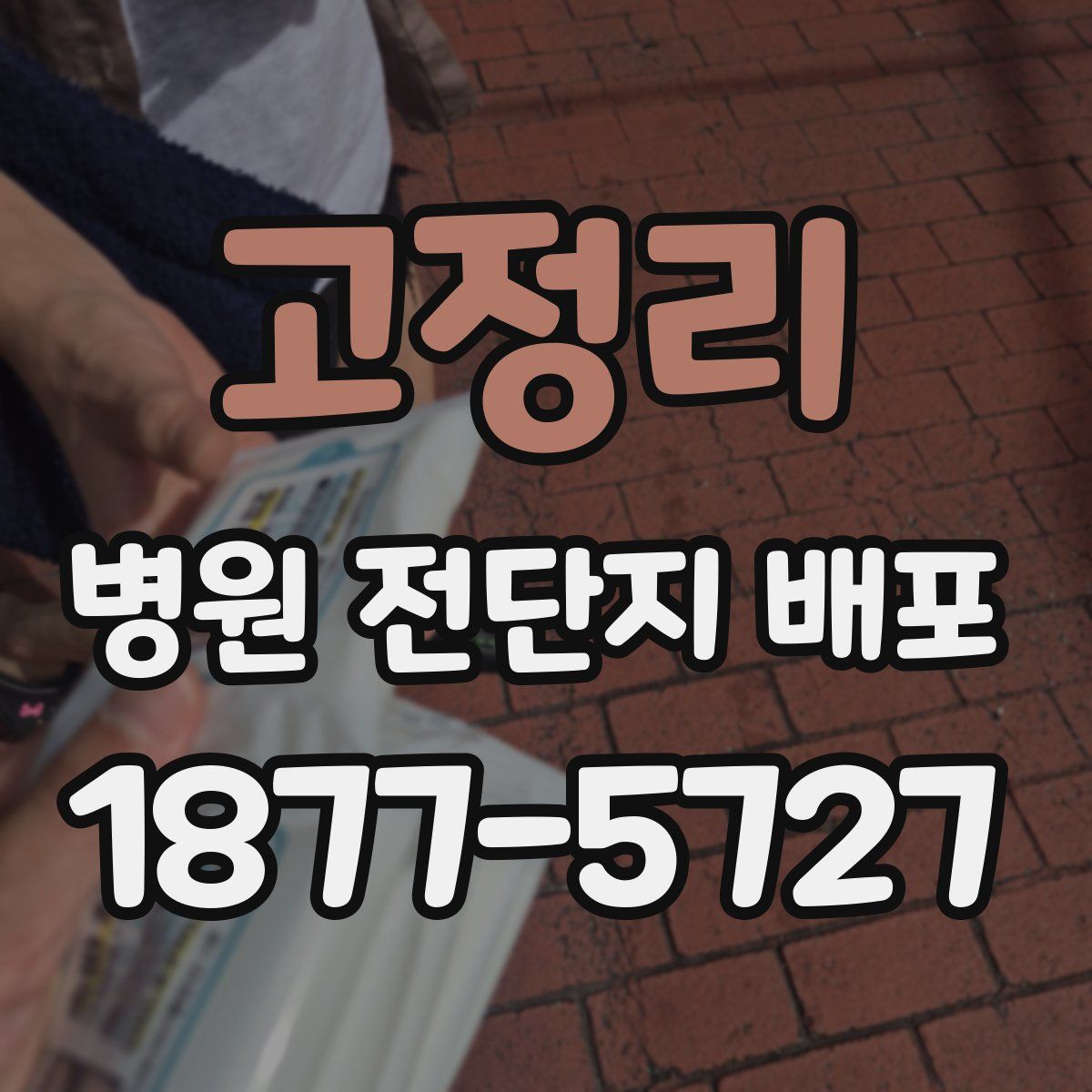 고정리 병원 전단지 배포