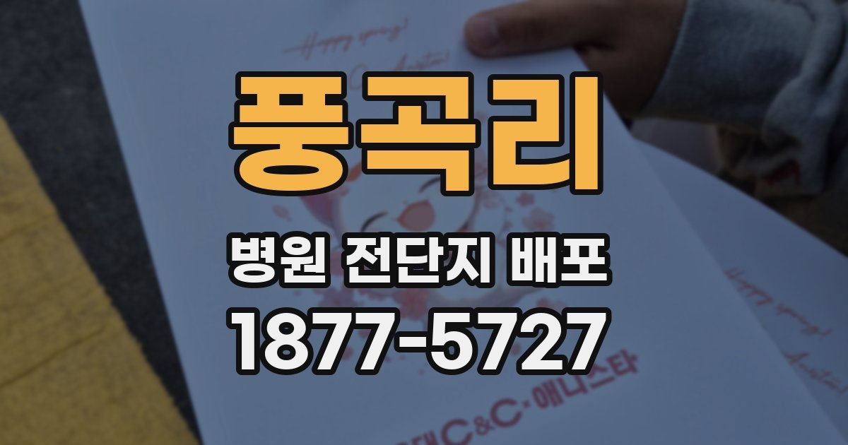 풍곡리 병원 전단지 배포