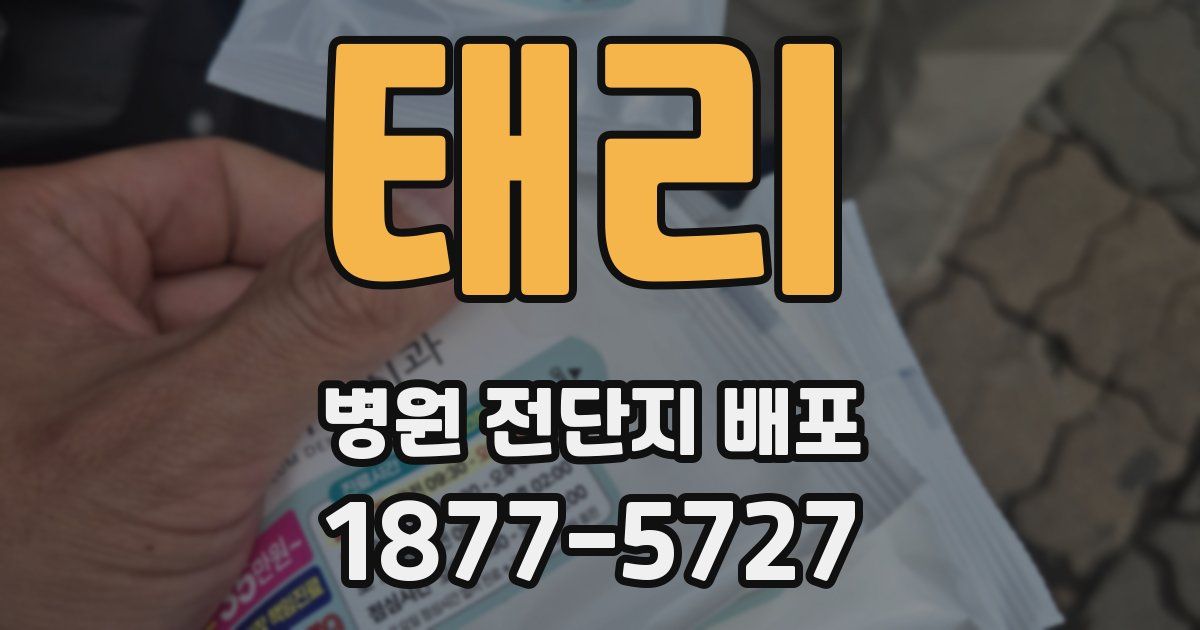 태리 병원 전단지 배포