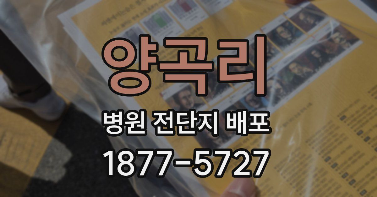 양곡리 병원 전단지 배포