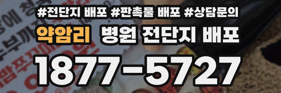 약암리 병원 전단지 배포
