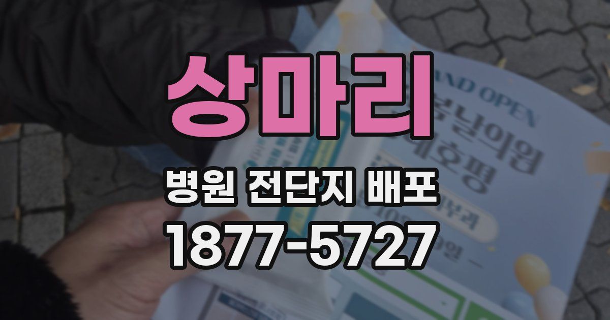 상마리 병원 전단지 배포