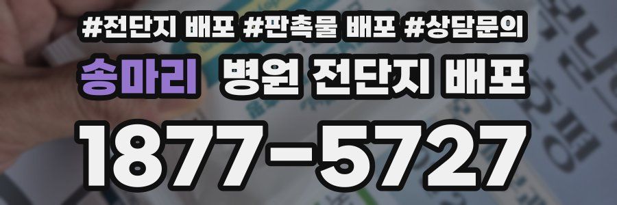 송마리 병원 전단지 배포