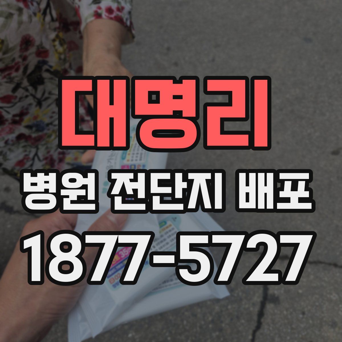 대명리 병원 전단지 배포