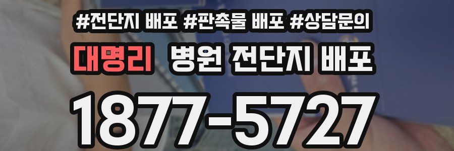 대명리 병원 전단지 배포