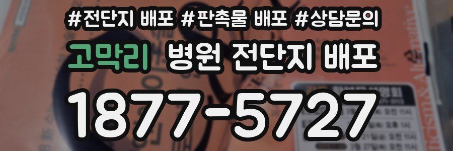 고막리 병원 전단지 배포