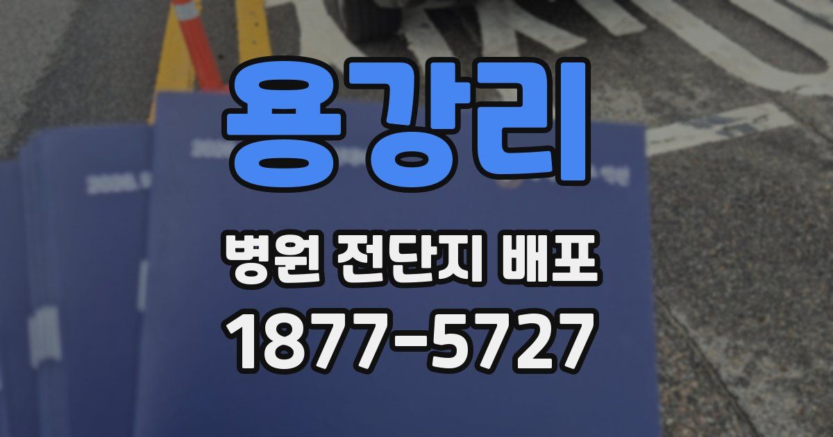 용강리 병원 전단지 배포