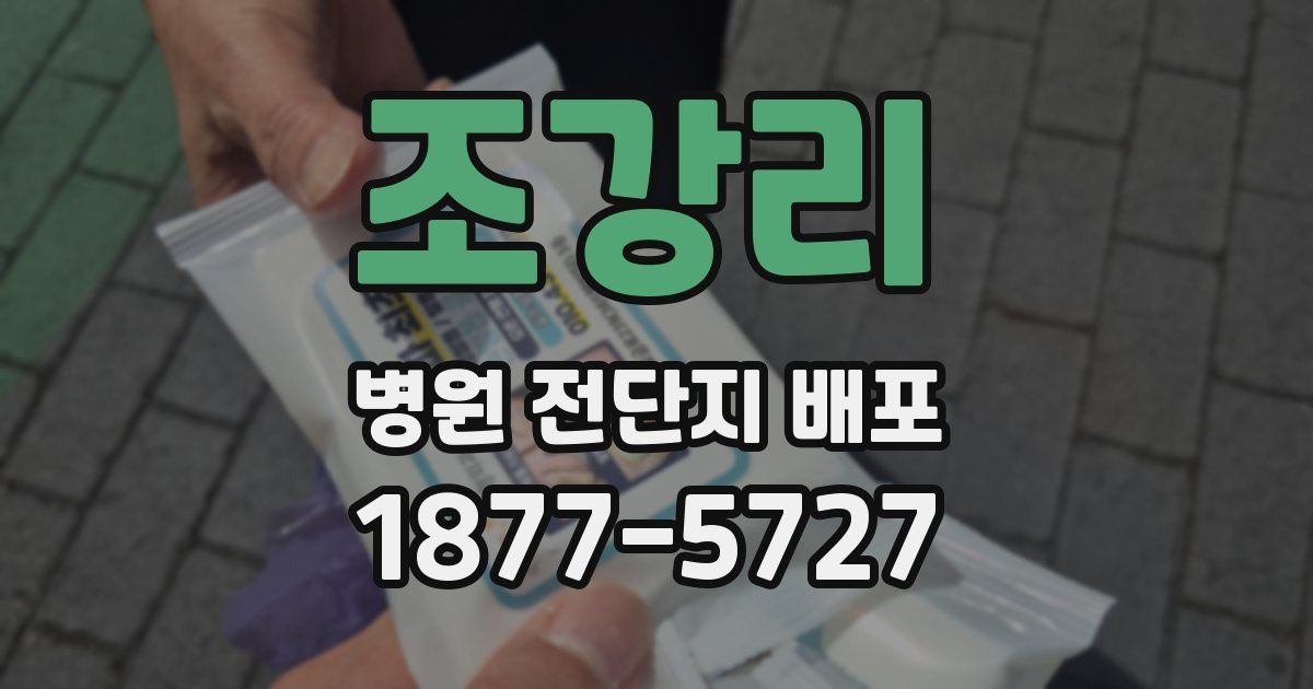 조강리 병원 전단지 배포