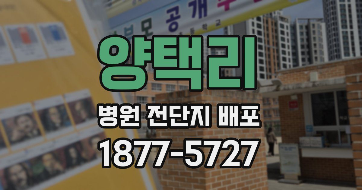 양택리 병원 전단지 배포