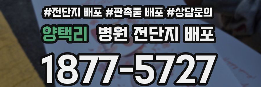 양택리 병원 전단지 배포