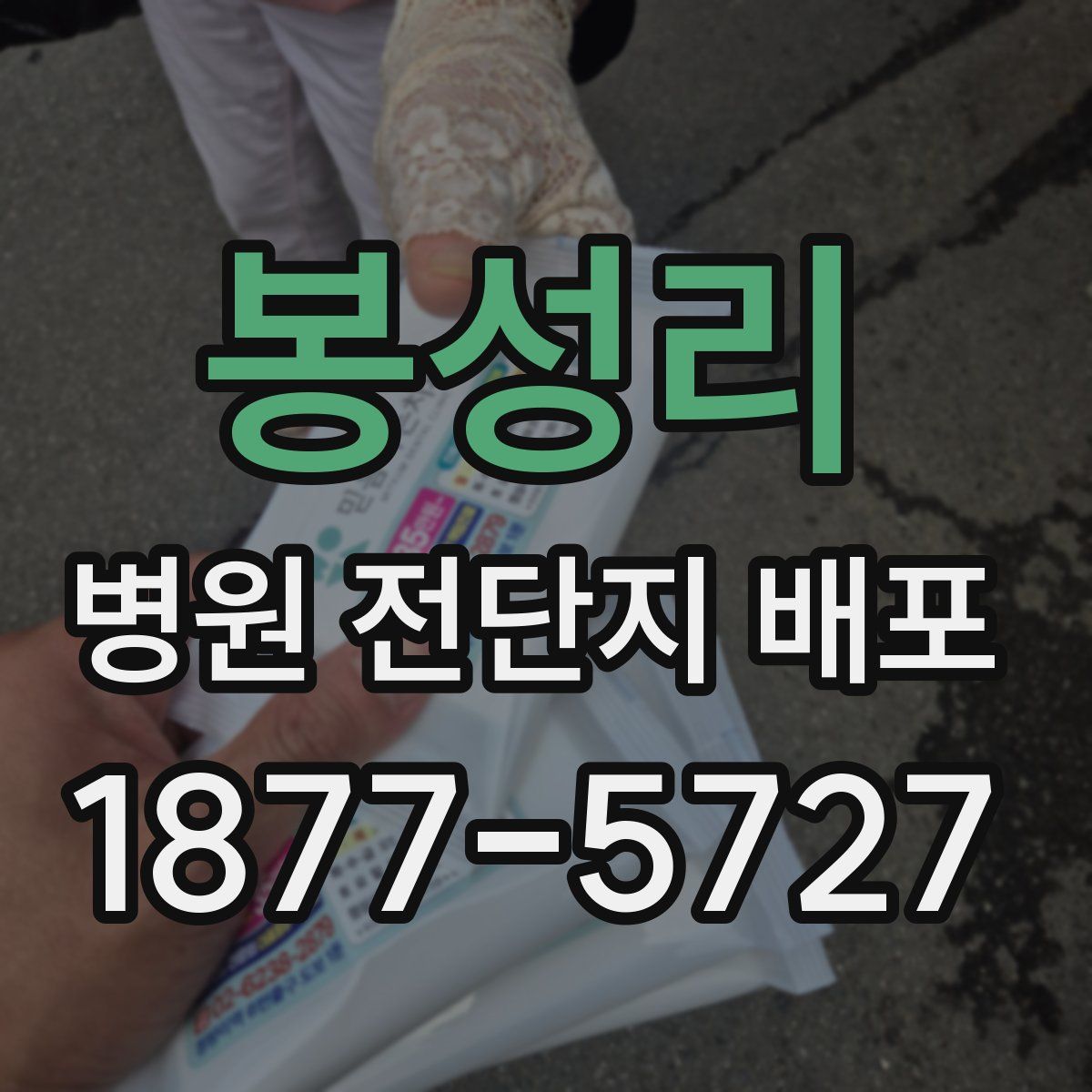봉성리 병원 전단지 배포