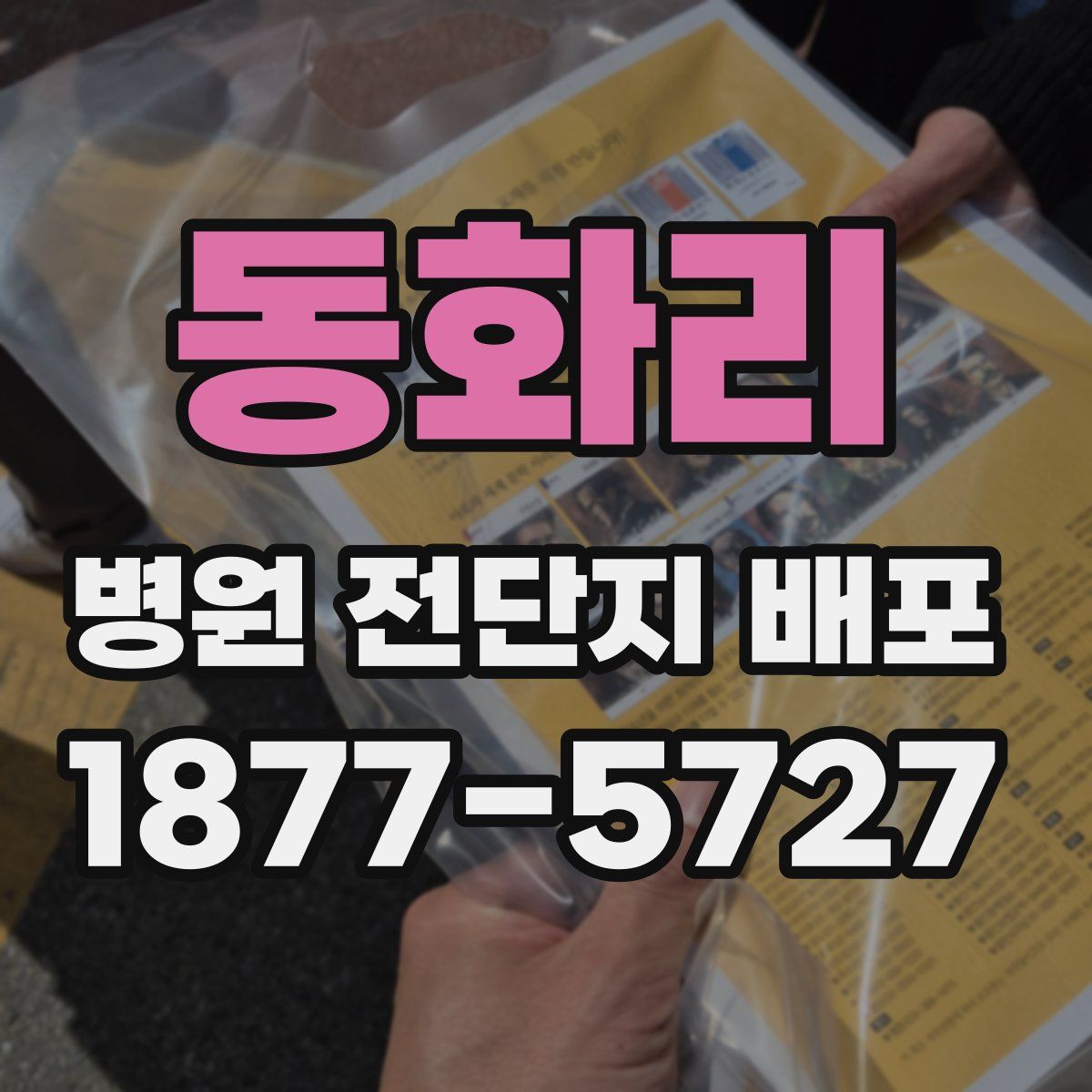 동화리 병원 전단지 배포