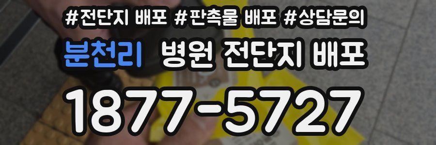 분천리 병원 전단지 배포