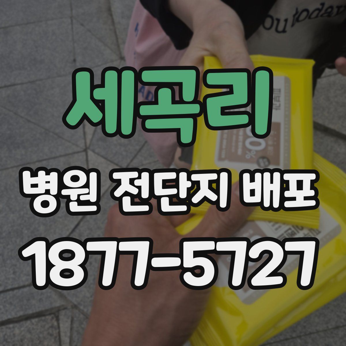 세곡리 병원 전단지 배포