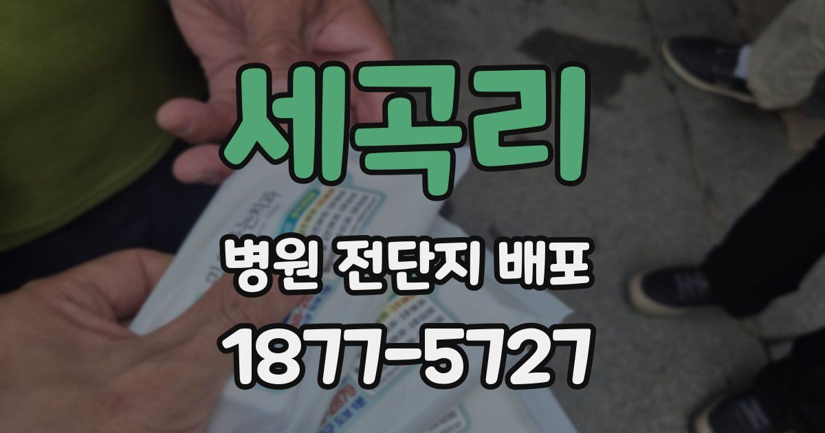 세곡리 병원 전단지 배포