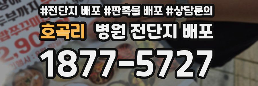 호곡리 병원 전단지 배포