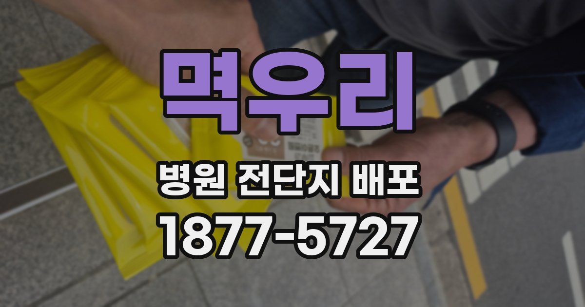 멱우리 병원 전단지 배포