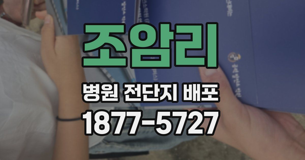 조암리 병원 전단지 배포
