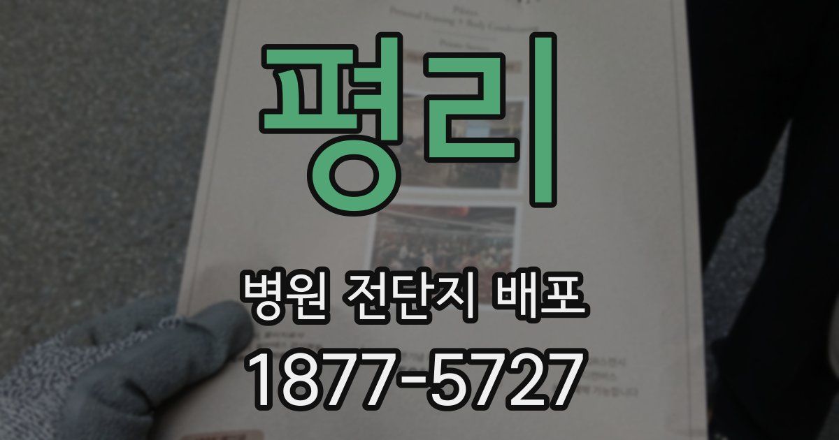 평리 병원 전단지 배포